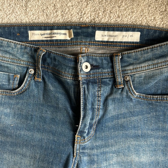Pilcro and the Letterpress Anthropologie slim straight jeans size 26 - Picture 7 of 8